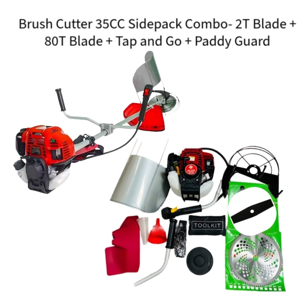 Brush-Cutter-35CC-Sidepack-Combo-2T-Blade-plus-80T-Blade-plus-Tap-and-Go-plus-Paddy-Guard